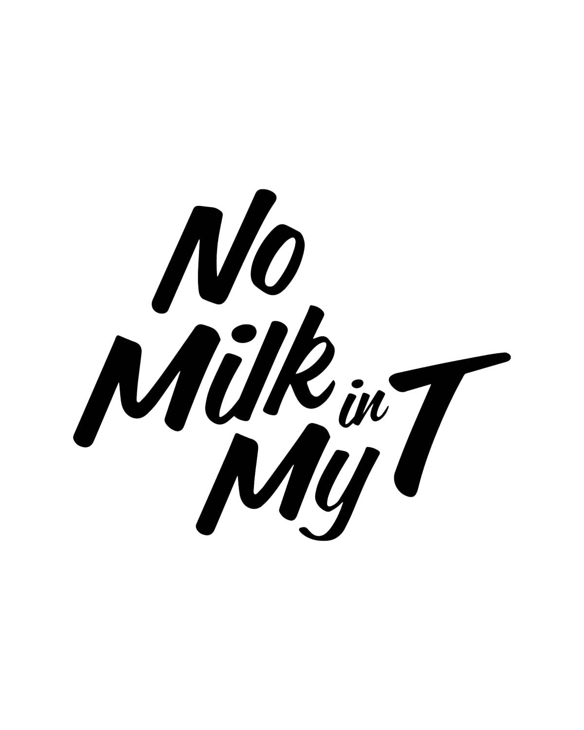 No Milk Logo Tee Classic - White