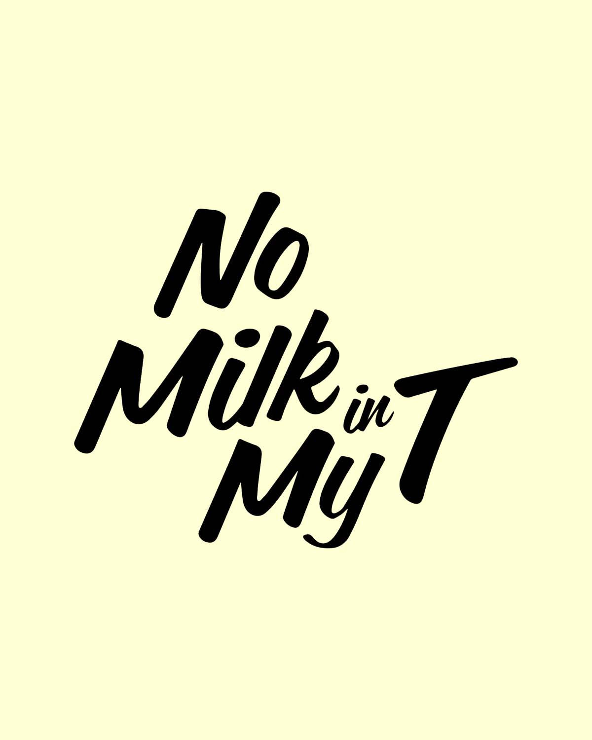 No Milk Logo Tee Classic - White