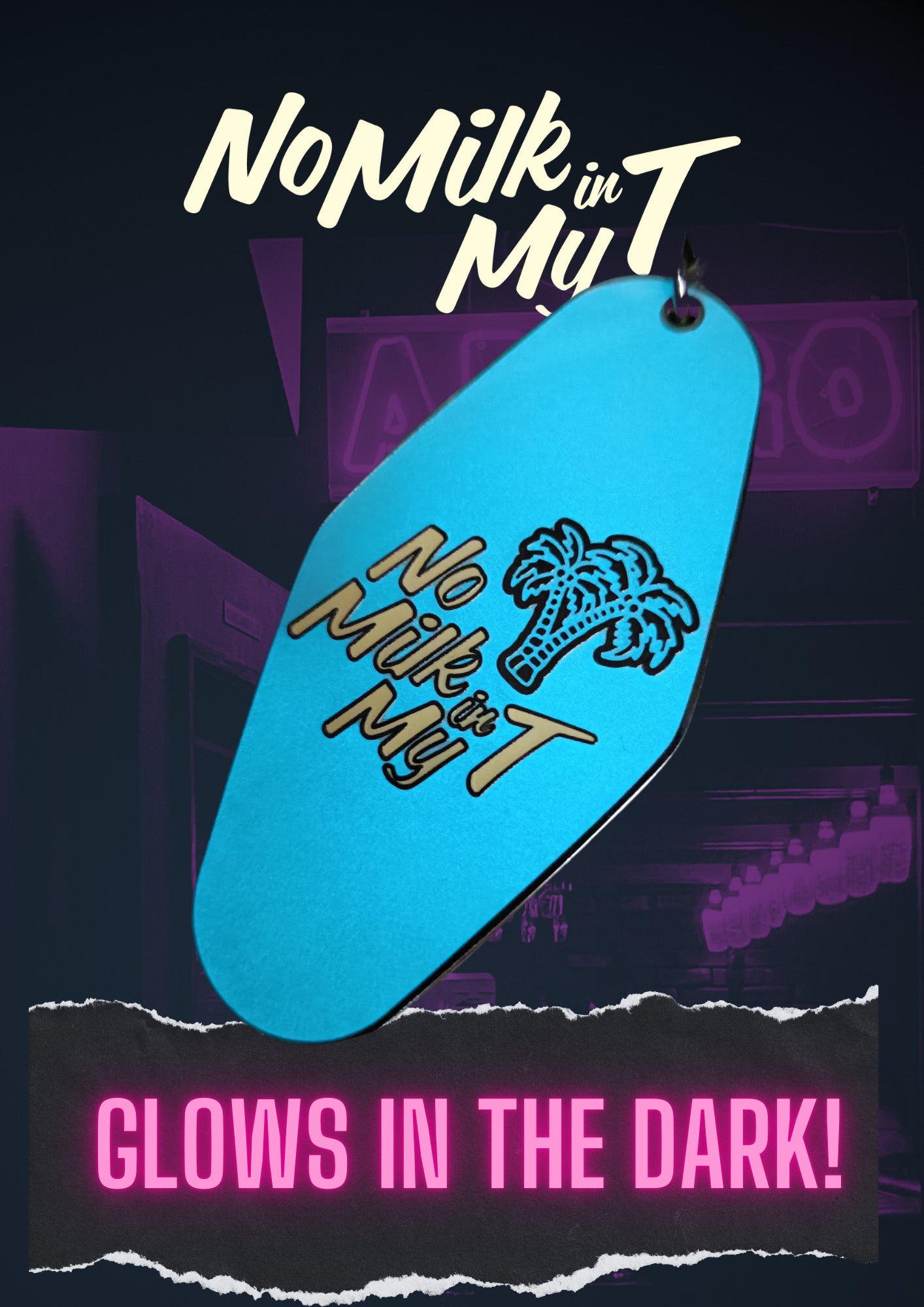 Motel Keyring - glow in the dark