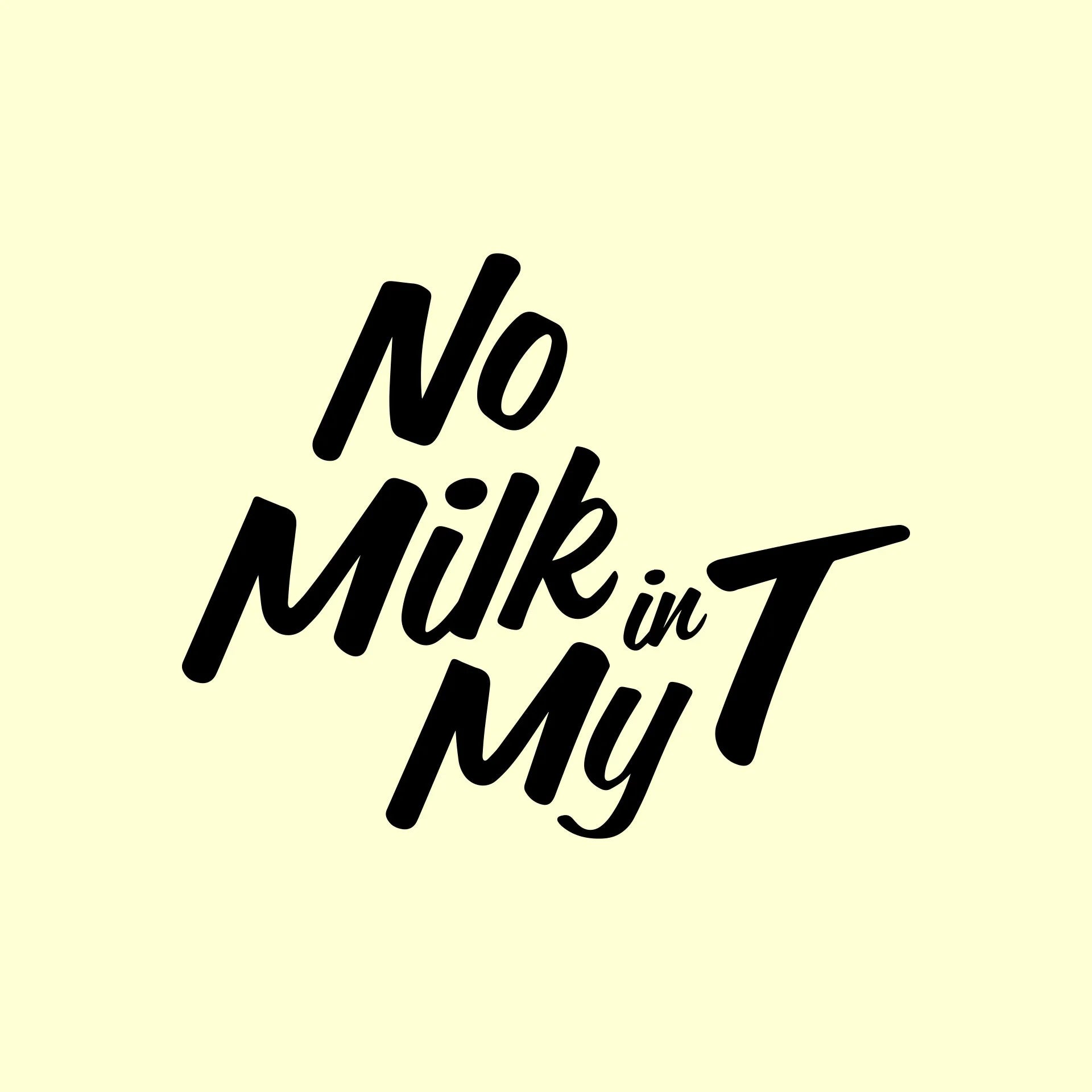 No Milk Logo Tee Classic  - White