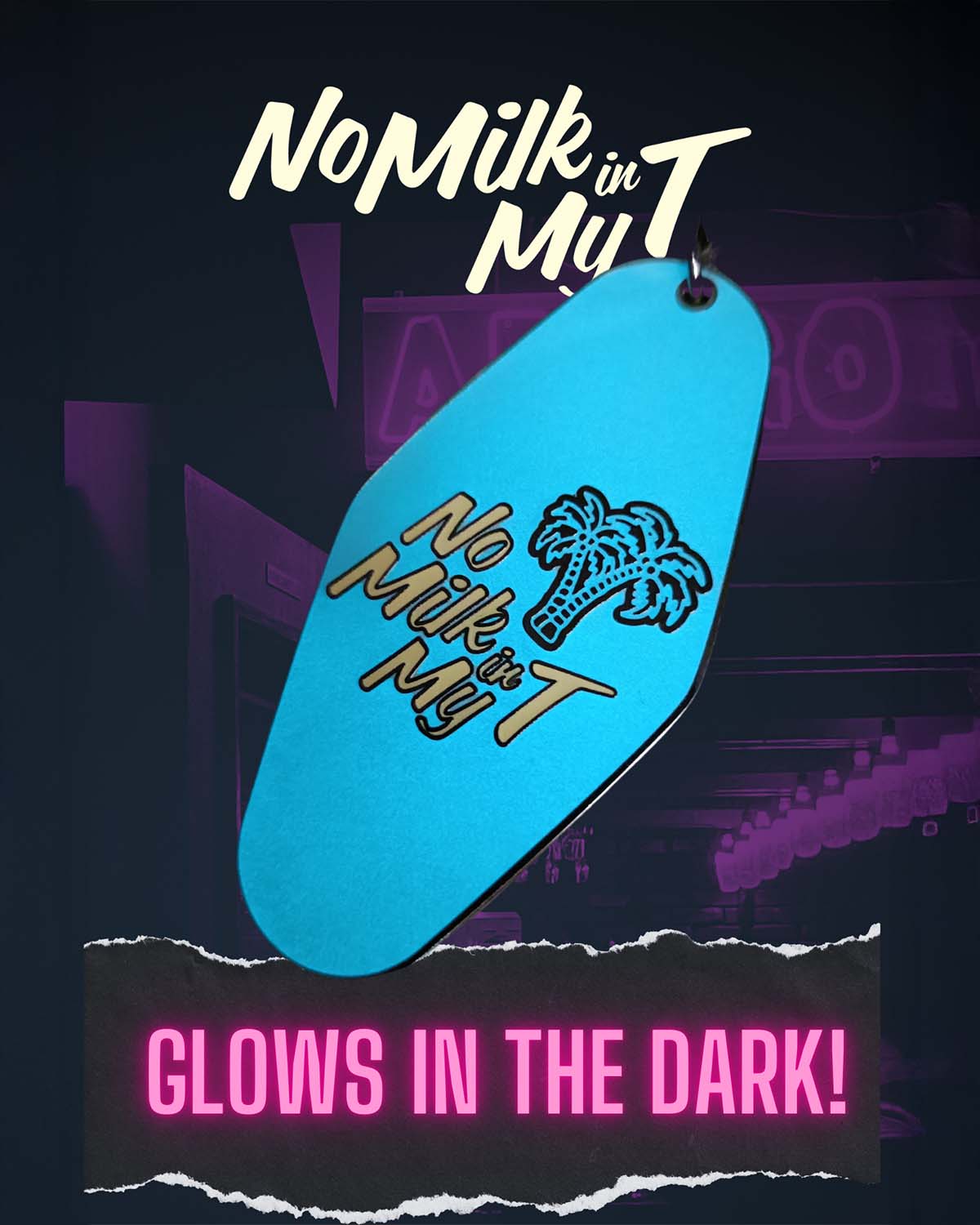 Motel Keyring - glow in the dark